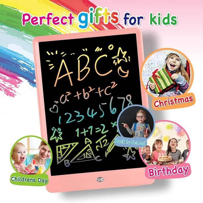 LCD Writing Tablet for Kids, 10.5 Inch Colorful Electronic Board Drawing Pad for Kids, Electronic Erasable Drawing Tablet for Boys Girls Gifts for Toddler Educational Travel Birthday