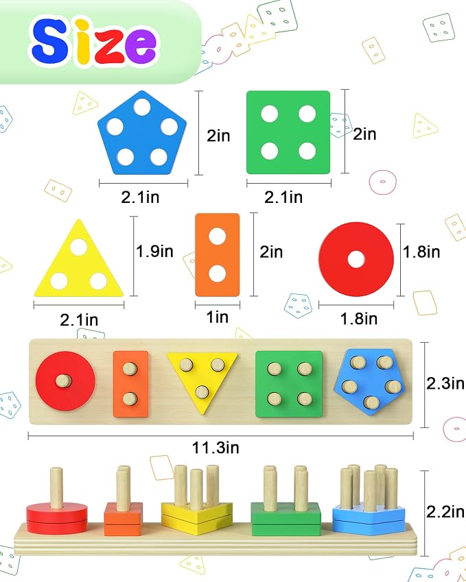 Montessori Sensory Toys for 1 2 Year Old Boy Girl Gifts, Puzzle for Toddler - Image 6