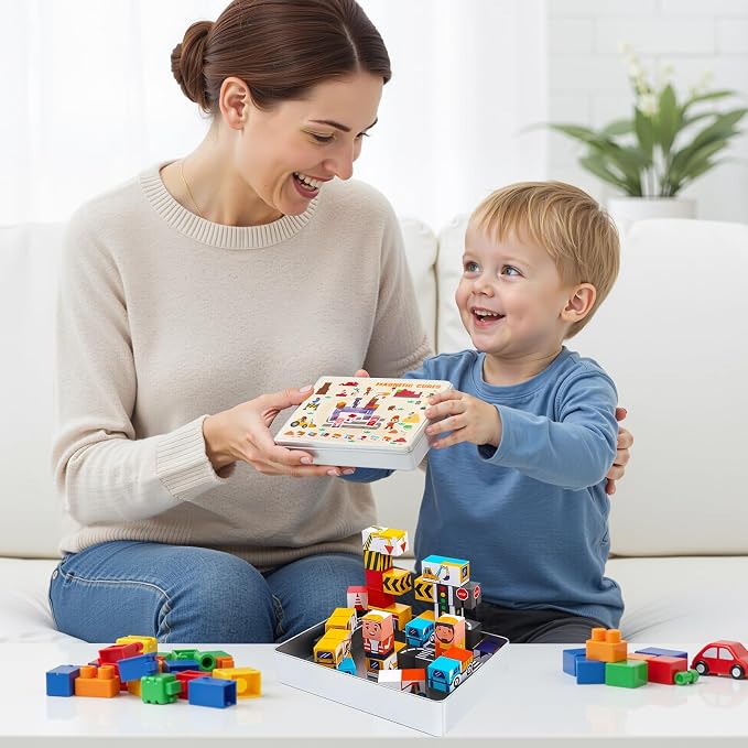 Travel Magnetic Blocks Toy Portable Construction Building Tiles - Image 6