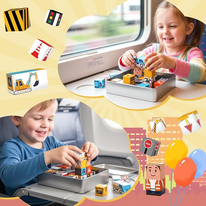 Travel Magnetic Blocks Toy Portable Construction Building Tiles - Image 5