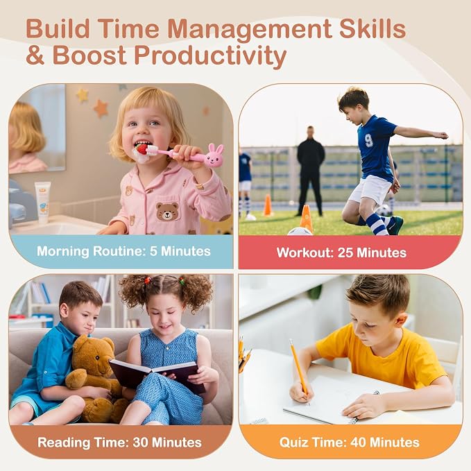 3-in-1 Alarm Clock for Kids with 60 minutes Visual Countsdown Timer - Image 5