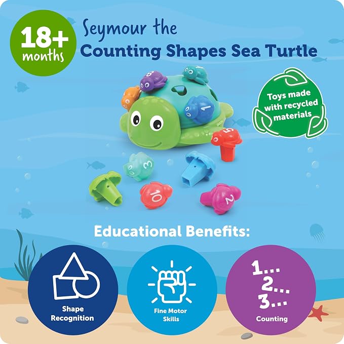 Learning Resources Seymour the Counting Shapes Sea Turtle - Image 4