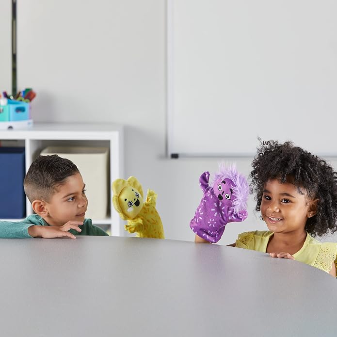 hand2mind Feelings Family Hand Puppets, Emotions Toys, Dramatic Play Therapy Toys for Counselors, Social Emotional Learning Activities, Calm Down Corner Supplies, Social Skills Activities for Kids - Image 9