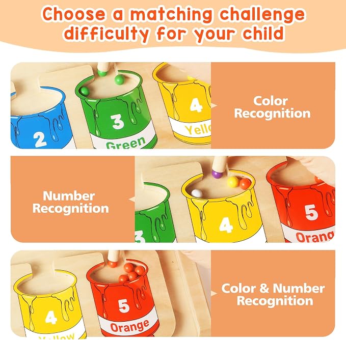 Magnetic Color and Number Maze, Montessori Toys Gift for 3-5 Year Boy Girl - Image 5