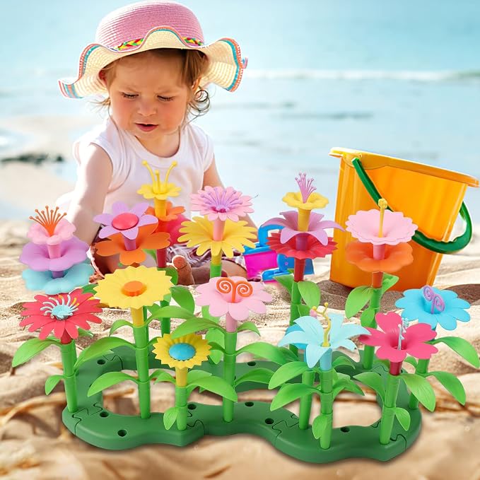 CENOVE Birthday Toys Gifts for 3 4 5 6 Years Old Boys Girls,Upgrade DIY Flower Garden Building Toy,STEM Educational Kids Toys Preschool Kindergarten Arts and Crafts Toy - Image 4