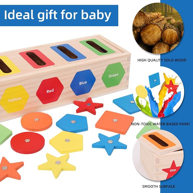 Montessori for Kids, Magnetic Color Shape Sorting Matching Box - Image 5