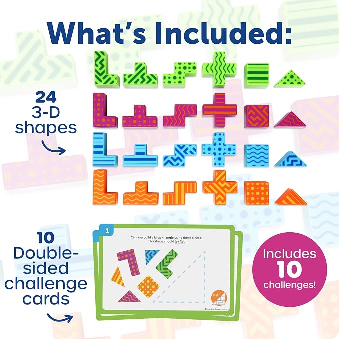 Learning Resources STEM Explorers Brainometry - 3D Puzzle Games for Kids, Kids Travel Games, Brain Teaser Puzzles, Pattern Memory Game, Brain Game Toys, Classroom Toys, 5 Year Old Boy and Girl Gifts - Image 6