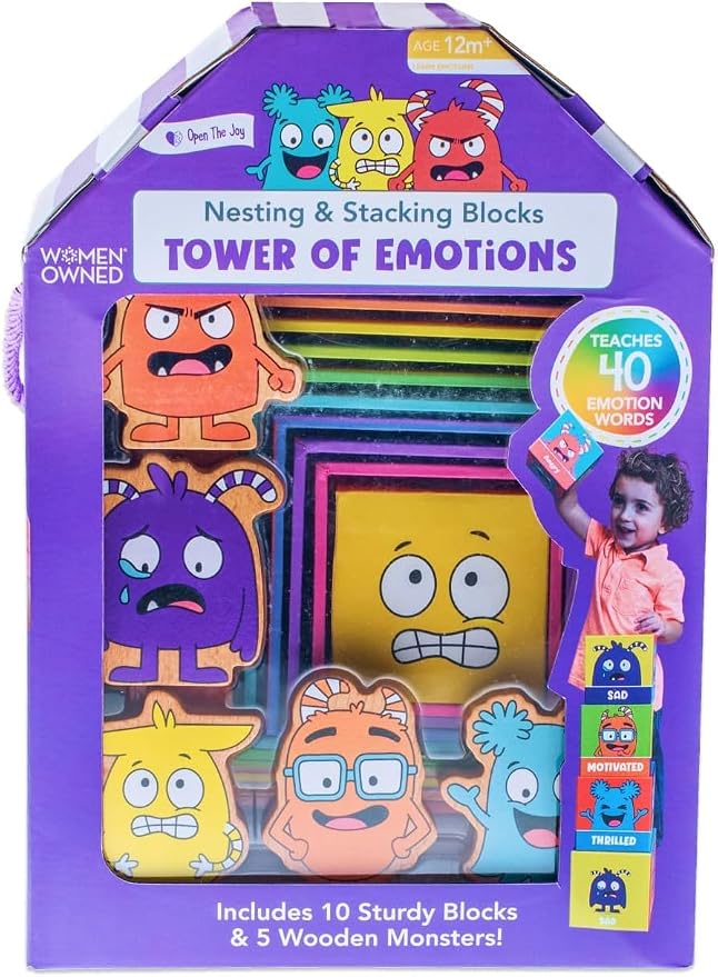Open The Joy Tower of Emotions: Kids Emotional Intelligence Building Game, Mindfulness Activities, and Stress Relief Techniques for Ages 4 and Up by OpenTheJoy