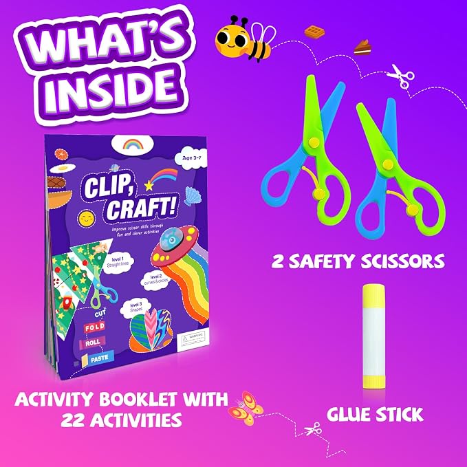 Toddler Scissor Skills Activity Book, Fun Art and Crafts for Kids 4-6 - Image 2