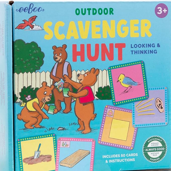 eeBoo Scavenger Hunt Outdoors Game, 50 Cards, Ages 3+ - Image 6