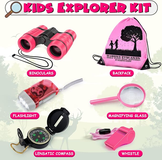 ESSENSON Kids Explorer Kit - Adventure Kit for Kids, Outdoor Explorer Kit with Binoculars, Summer Outdoor Toys for Kids Ages 4-8 - Image 2