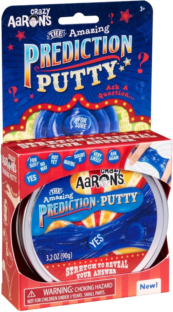 Crazy Aaron's Thinking Putty® - Prediction - Blue Sensory Putty for Kids and Grown ups in a 4" Tin - Creative and Endless Fun, Stress Relief Therapy Toys, Never Dries Out - Made in USA