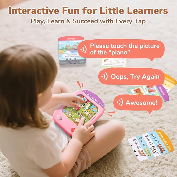 JoyCat Kids Learning Tablet, Phonics Talking Flash Cards 156 Pages - Image 6