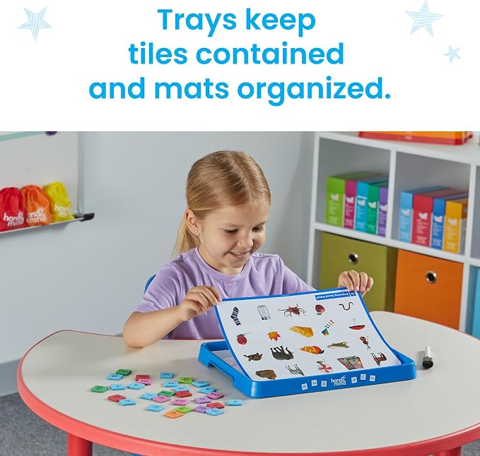 hand2mind Advancing Phonics Word Work Student Set, 112 Magnetic Letter Tiles, Kindergarten Phonics Manipulatives for Elementary School, Dry Erase Activity Tray, Science of Reading Classroom Materials - Image 4