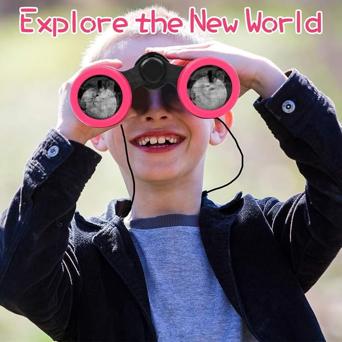 Scotamalone Kids Binoculars Shock Proof Toy Binoculars Set for Age 3-12 Years Old Boys Girls Bird Watching Educational Learning Hunting Hiking Birthday Presents - Image 4