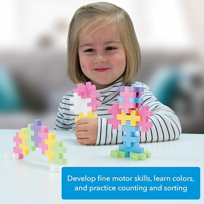 PLUS PLUS Big 100 Piece Pastel - Large Building Blocks for Toddlers - Image 3