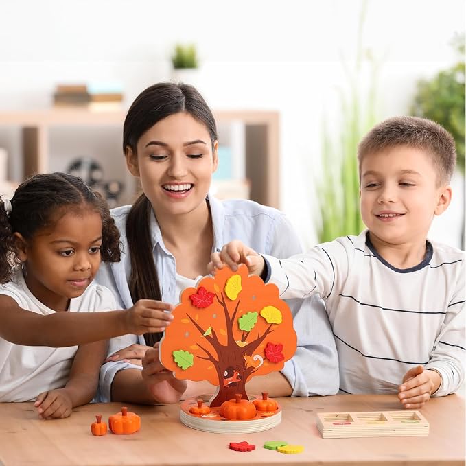 Pumpkin Picking Magnetic Tree Toy, Montessori Toys for 3 4 5 6 Year Old Kid - Image 7