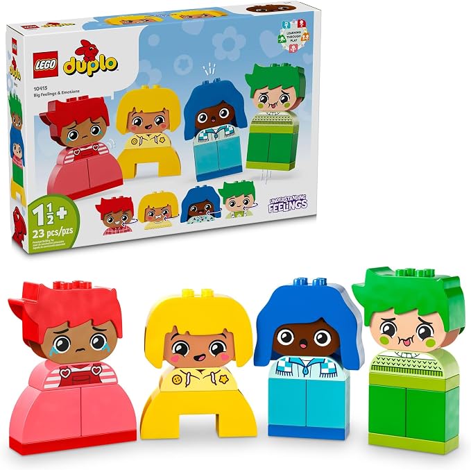 LEGO DUPLO My First Big Feelings & Emotions Interactive Toy, Colored Building Bricks and 4 Characters, Social and Emotional Play for Preschoolers, 1 Year Old and Up, 10415 by Unknown