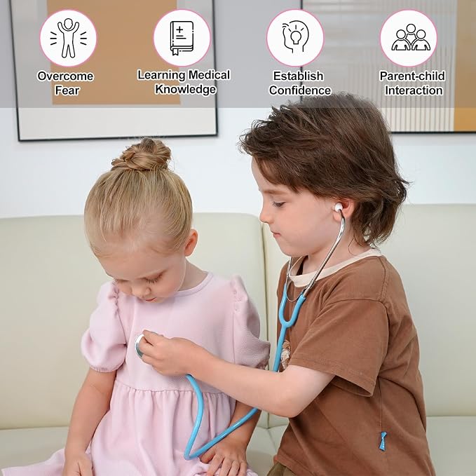 Phobby Kids Stethoscope Toy for 3 4 5 Years Old, 2 Pack - Image 4