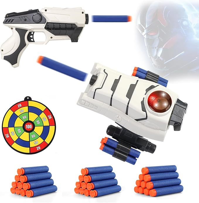 Star & Wars Stormtrooper Toys Foam Blaster for 5 6 7 8 9 + Year Old Boys, Superhero Power Blast Gauntlet Toys with 30 Darts for Costume & Role Play Gifts for Birthday Christmas