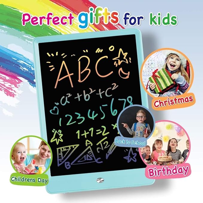 LCD Writing Tablet for Kids, 10.5 Inch Colorful Electronic Board Drawing Pad for Kids, Electronic Erasable Drawing Tablet for Boys Girls Gifts for Toddler Educational Travel Birthday
