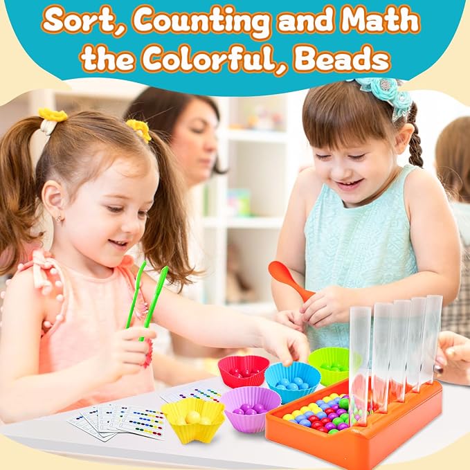 Counting and Color Sorting Toys Set, Preschool Learning Toys - Image 2