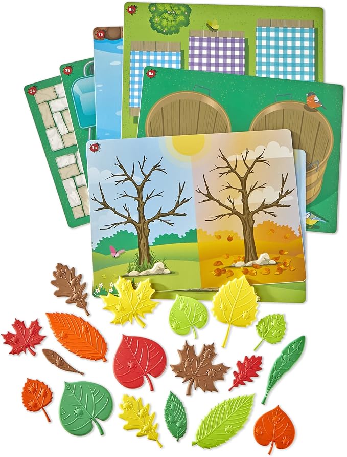 hand2mind Sensory Leaves Math Activity Set, Pattern Play, Shape Puzzle, Pattern Blocks Cards, Math Counters, Sorting Toy, Shapes for Toddlers, Counting Toy, Kindergarten Learning Activities - Image 5