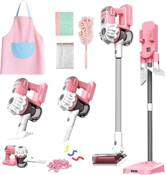 SMILESSKIDDO 3-in-1 Kids Vacuum that Really Works, Toy Vacuum for Kids by SMILESSKIDDO
