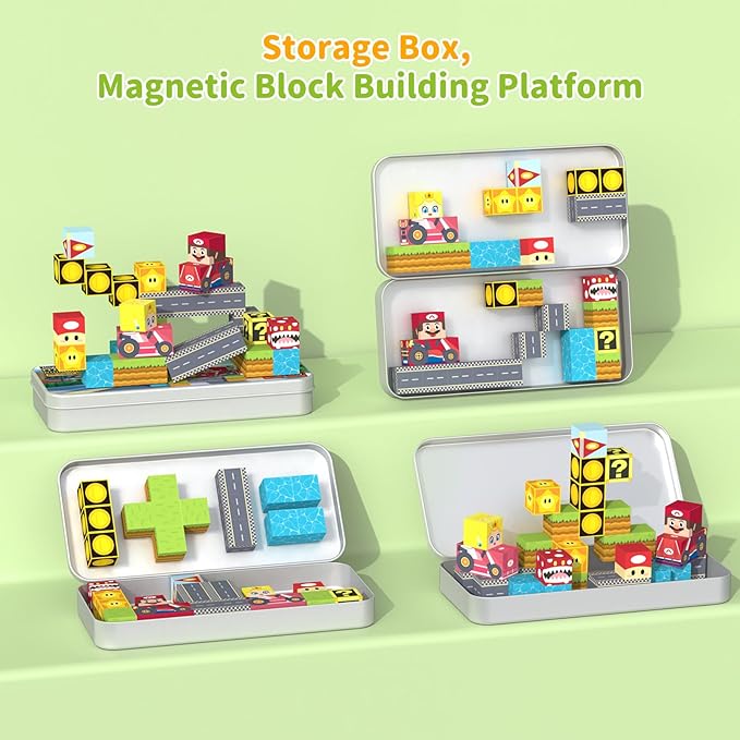 35PCS STEM Educational Mini Magnetic Building Blocks for Kids Ages 3-8 - Image 2