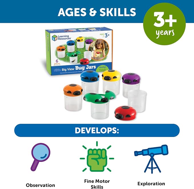 Learning Resources Primary Science Big View Bug Jars - Image 5