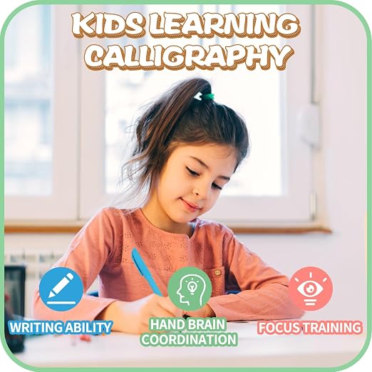 Magic Practice Copybook, Reusable Writing Practice Book, for Preschool Kids Age 3-8 ​Calligraphy 9.44in×6.29in(5 Books with Pens) - Image 7