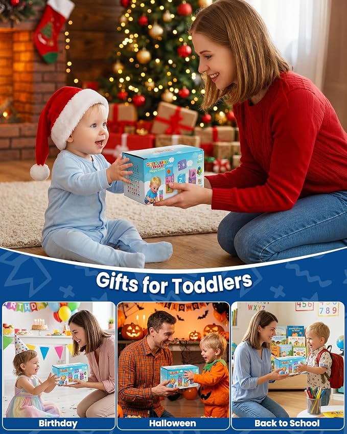 Magnetic Blocks for Toddlers,1.65in Large Montessori Building Cube for Kids - Image 7