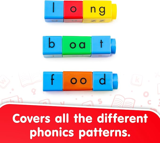Junior Learning Rainbow Phonics Blox - 58 Color-Coded Building Blocks - Image 3