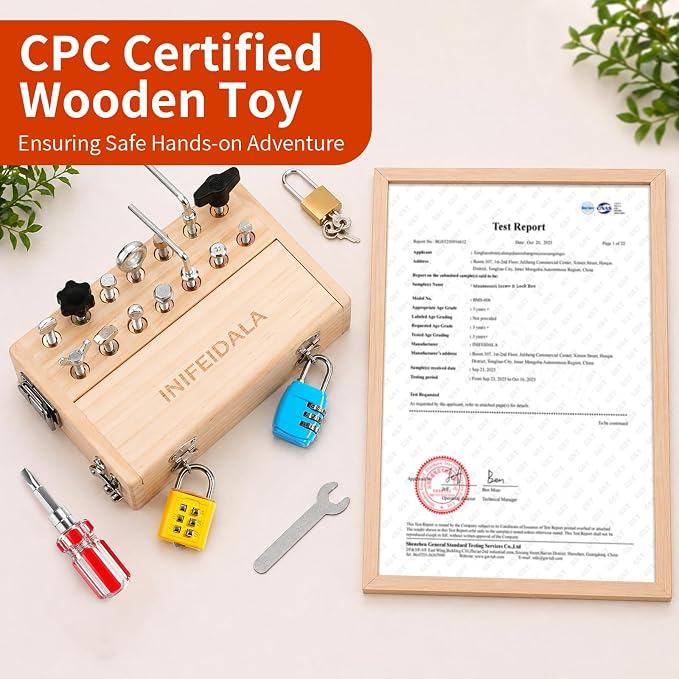 INIFEIDALA Montessori Busy Board Toys for 3 4 5 6 Year Olds - Image 9