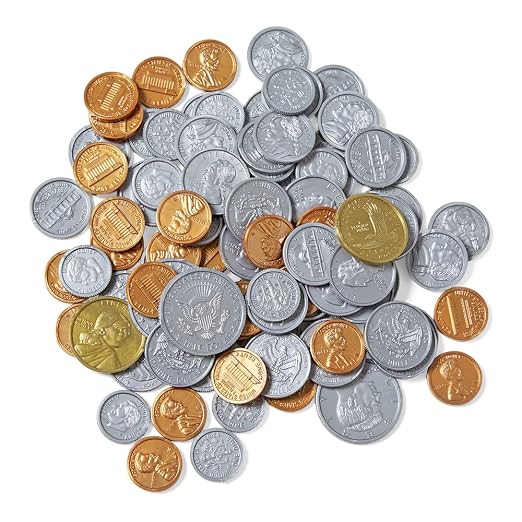 hand2mind Fake Money Coin Classroom Set, Detailed Fake Coins, Prop Money, Toy Money, Play Money for Kids, Realistic Money, Pretend Money for Kids Learning, Play Money Set, Plastic Coins (Set of 768) - Image 4
