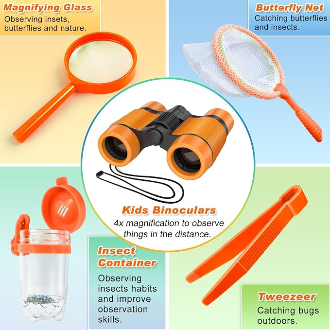 Kids Explorer Kit & Bug Catcher Kit, 10 Pcs Kids Outdoor Exploration Set - Image 4