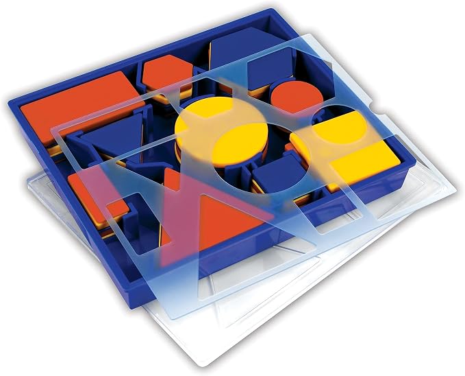 Learning Resources Attribute Blocks Desk Set in Tray, Math Blocks, 60 Piece Set, Ages 5+ by LearningResources