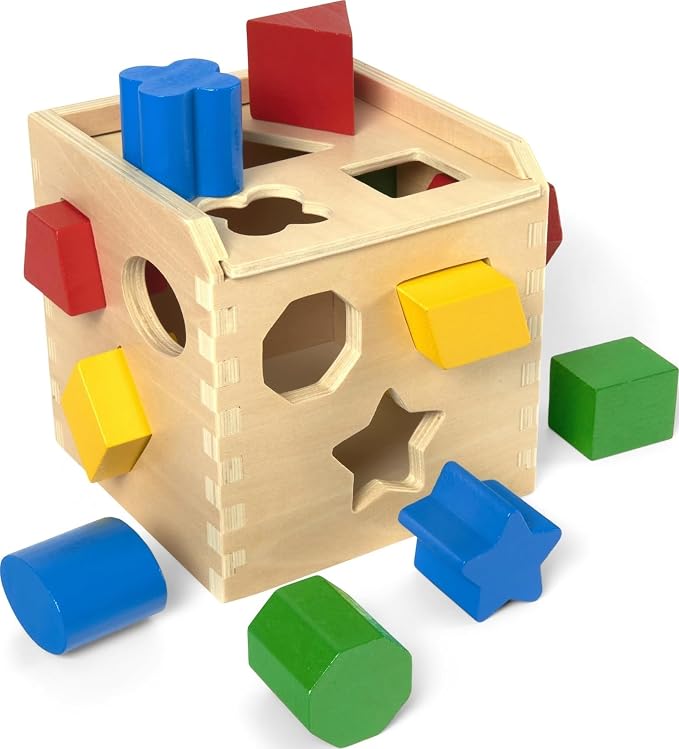 Melissa & Doug Shape Sorting Cube - Classic Wooden Toy With 12 Shapes by Unknown