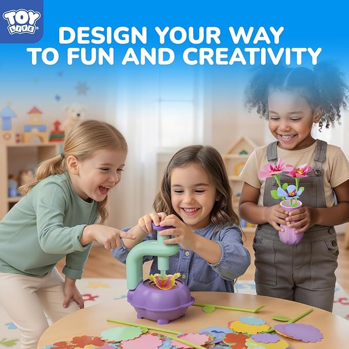 TOY Life DIY Flower Bouquet Making Kit for Girls - Creative Fabric Flower Craft Kit for Kids Ages 4-8, Educational Birthday Gift for 5, 6, 7, 8 Year Old Girls, Arts and Crafts Toys