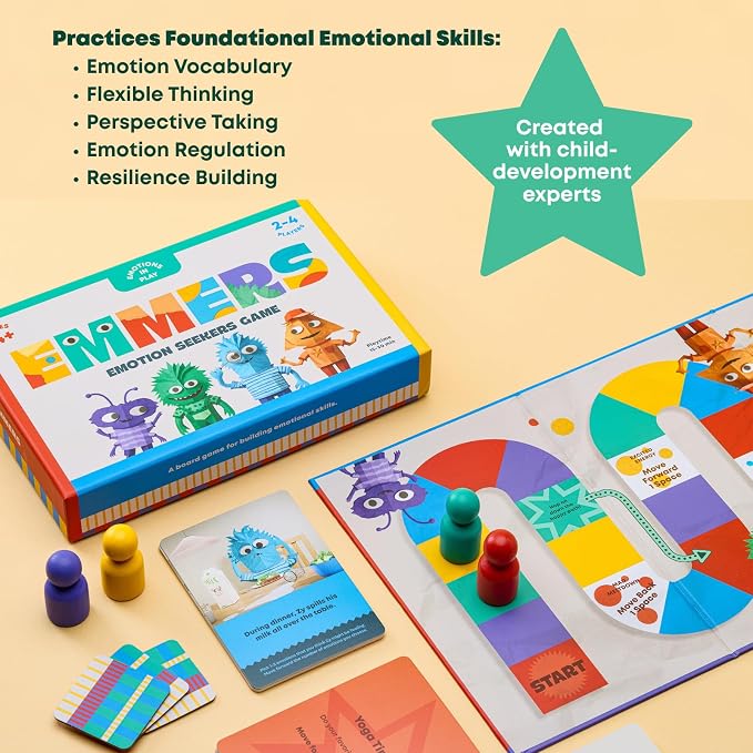 Emotional Learning Game & Books Bundle – Emotion Seekers Board Game + 3 Hardcover Children Books to Teach Social Skills, Emotion Regulation & Empathy – Educational Gift – Ages 4+ - Image 4