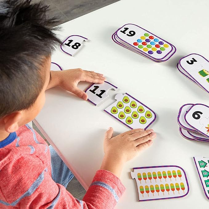 Learning Resources Counting Puzzle Cards, Kindergarten Readniness, Self Correcting Puzzles, Ages 3+ - Image 2