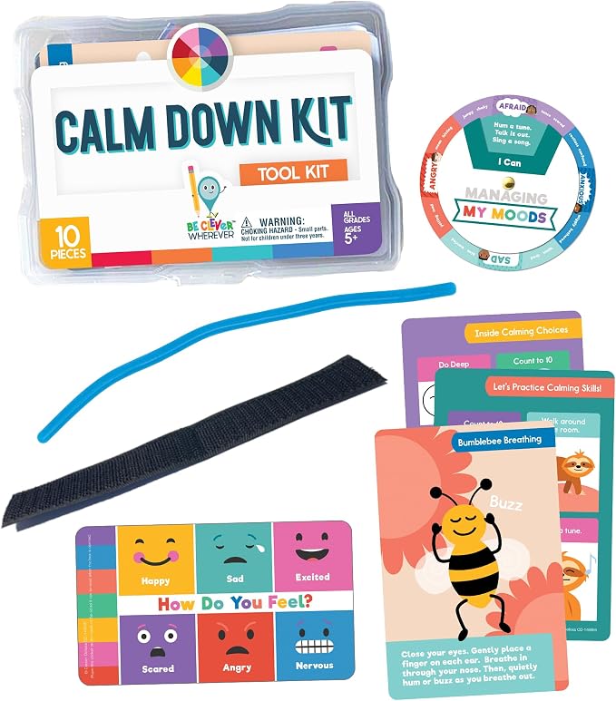 Carson Dellosa Calming Corner Tool Kit, Classroom Emotion Wheel Sensory Set by CarsonDellosaEducation