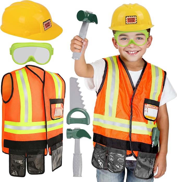 Liberry Kids Tool Set Pretend Toy for 3 4 5 Years Old with Costume by Liberry