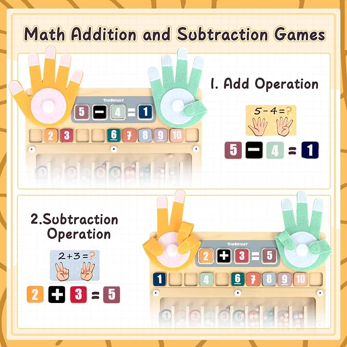 TOP BRIGHT Magnetic Beads Maze, Montessori Math Number Counting Toy 3-5 - Image 4
