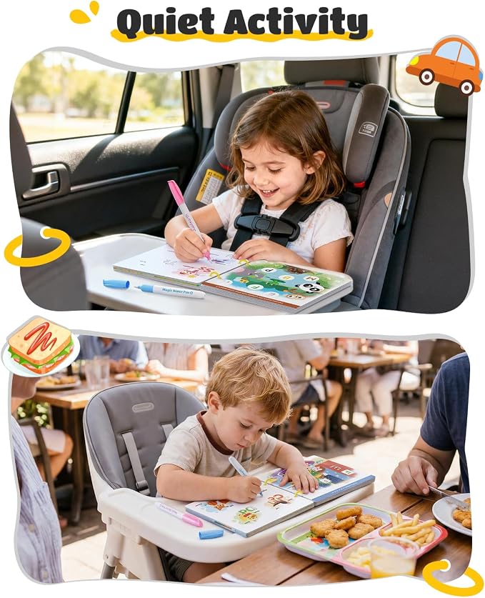 JUPITEARTH 3Pack Mess Free Coloring Book Set for Toddlers（28 Pages） - Image 8