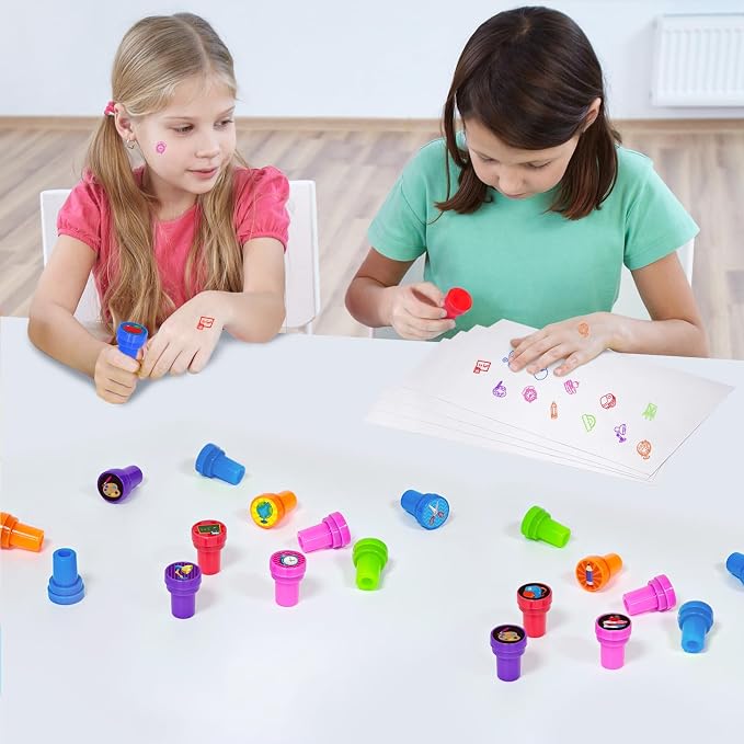 Cinrobiye 24 Pcs Back to School Stampers Party Favor Set, Cute School Supplies Stamps for Kids Classroom Rewards, First Day of School Gifts, Carnival Prizes, Goody Bag Fillers, School Party Supplies - Image 4