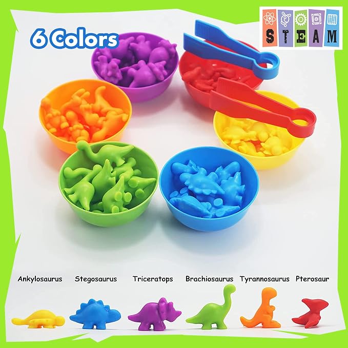 UNIQUE KIDS Counting Educational Learning Toy Set with Sorting Cups - Engaging Sensory Color Classification Training Game for Toddlers Preschoolers Ages 3 Years and Up - Image 3