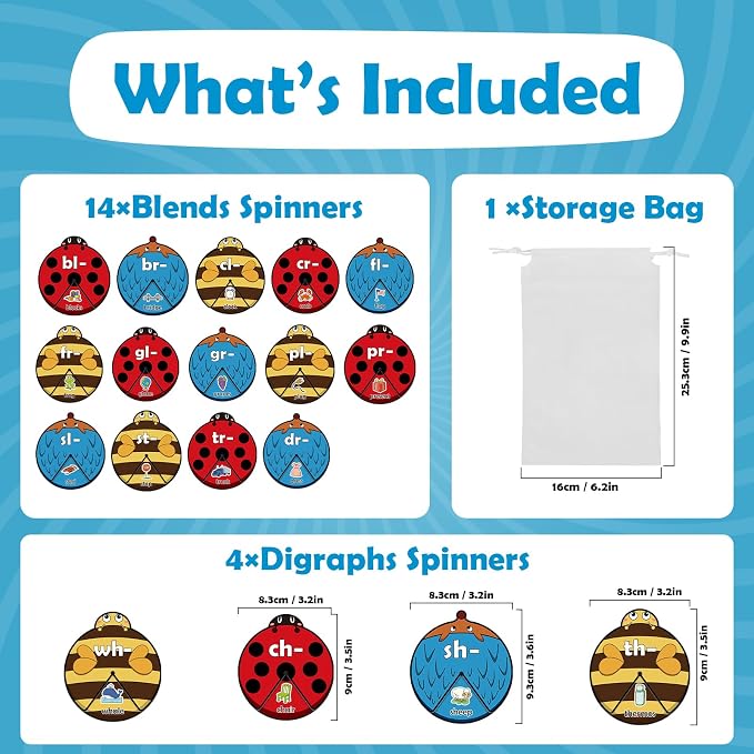 Kasfalci Blends & Digraphs Cards, Phonics Games,Speech Therapy Toys for Toddlers Kids,Learn to Read, Spelling Reading Learning Sight Words Games,Kindergarten Preschool Learning Activities Educational - Image 6