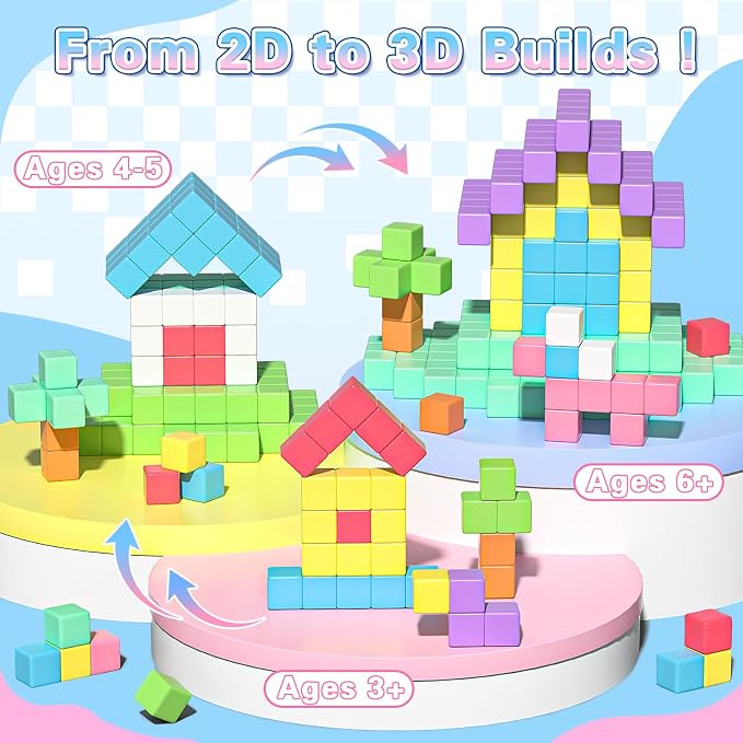Apluses Magnetic Blocks Building Toys for 3+ Year Old Boys Girls - Image 2