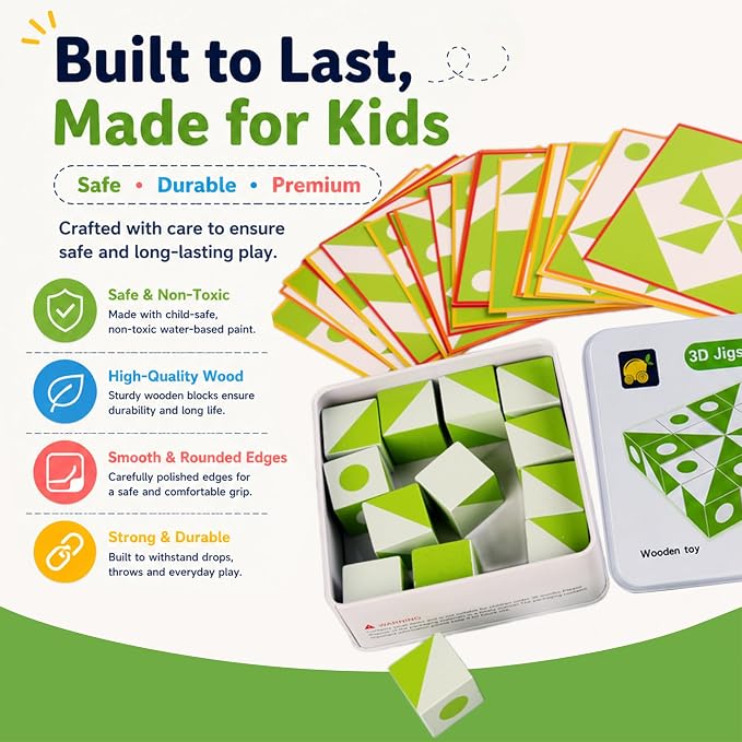 STEM Puzzle Toy – Digital Building Blocks Counting Learning Toddler Toys, Montessori Cube Puzzle for Educational Logical Thinking & Imagination, Sensory Travel Gift for 3,4,5,6,7 Years Kids - Image 4